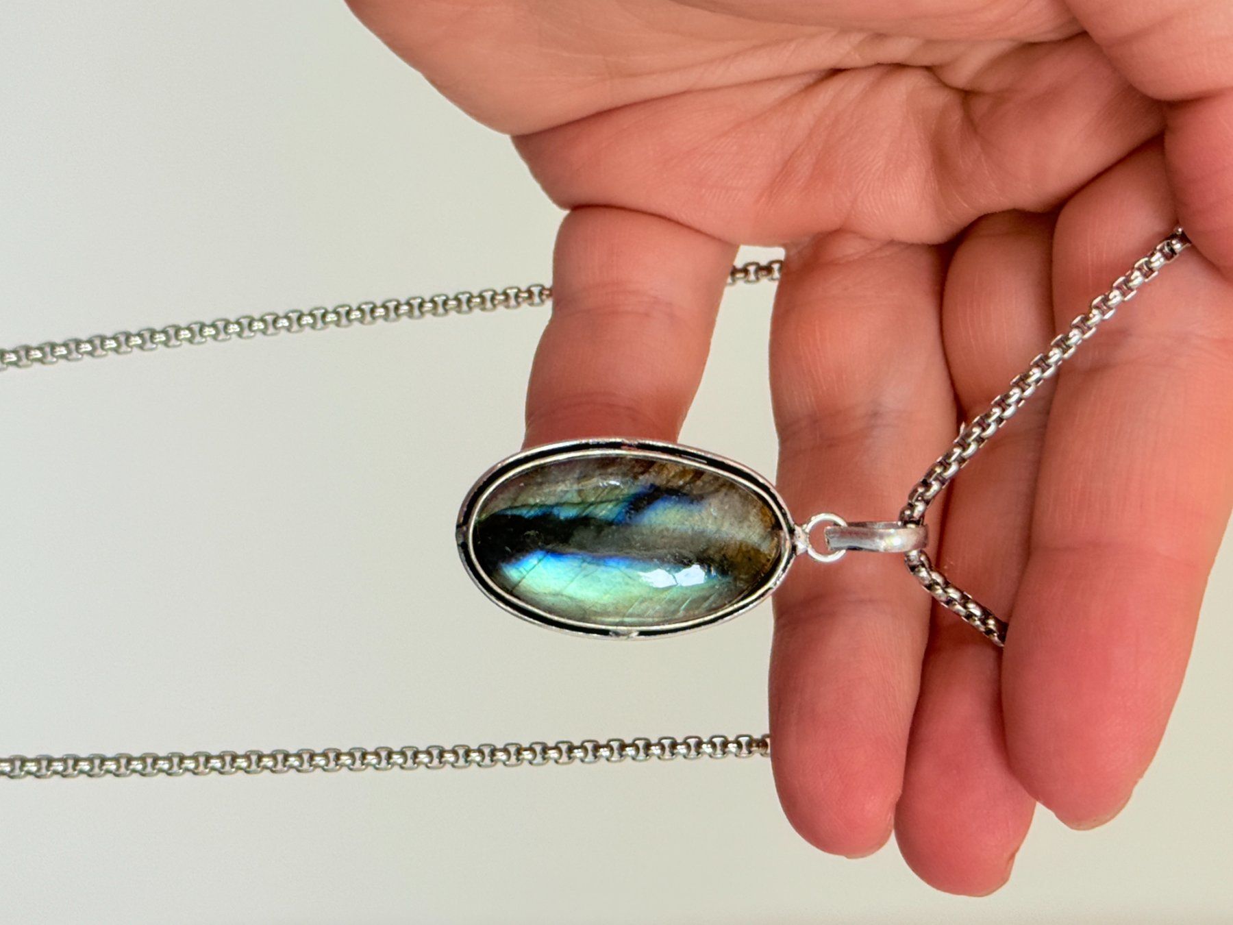 Catenine: Collier avec Labradorite – Nuovo e nell'imballaggio originale da Genève venduto da AWWA 3