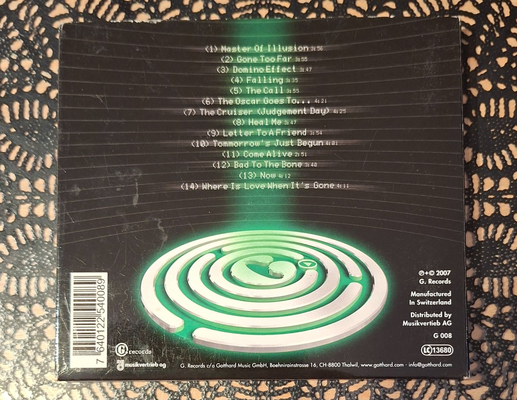 CD: Gotthard - Domino Effect, CH Hardrock CD 2007 – Usato da Schönenberg TG venduto da Gregordini 1