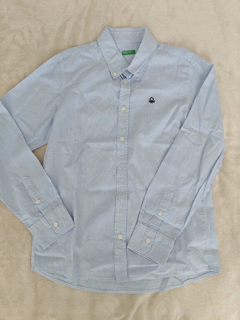 Benetton Camicie, T-shirt & Polo: Benetton Hemd gestreift hellblau neuwertig – Nuovo (secondo la descrizione) da Rorschach venduto da Laboumedeluxe 1
