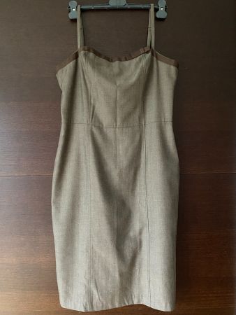 NEU, Vintage Trägerkleid von Review, Beige/Braun, Gr. 42