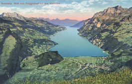 Sennisalp blick vom furgglekopf auf den Walensee