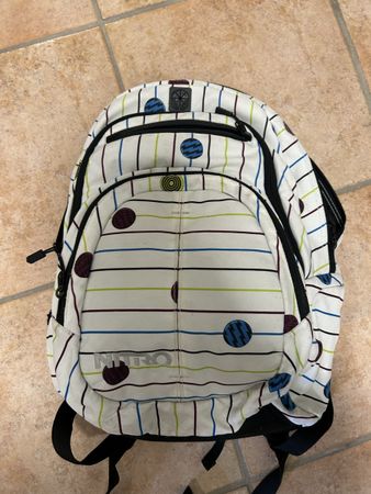 Rucksack Nitro weiss bunt mit Laptopfach guter Zustand