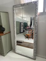 Wandspiegel barock Facettenschliff weiss vintage 189 x 89