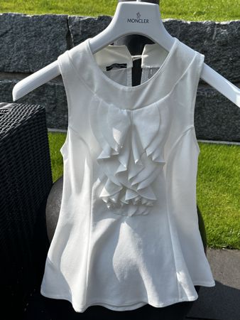 Bluse ärmellos weiss Gr. S