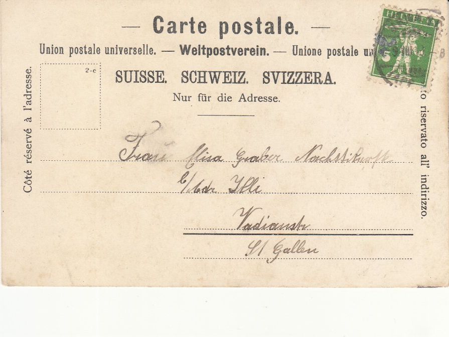 Cartoline postali: Rossfall Säntis 1909 – Usato da Bürglen TG venduto da StampGraf 1