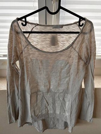 LEICHTER LONGSLEEVE MADE IN ITALY, MIT AUFSCHRIFT