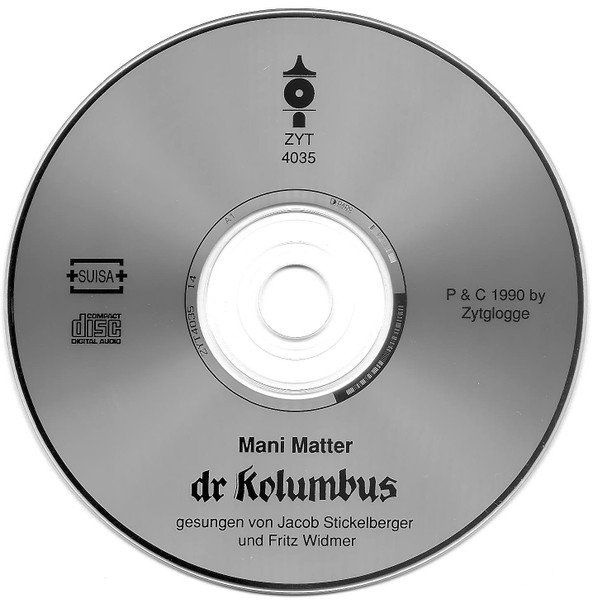 CD: Mani Matter – Dr Kolumbus - a – Usato da Brittnau venduto da Zibu 2