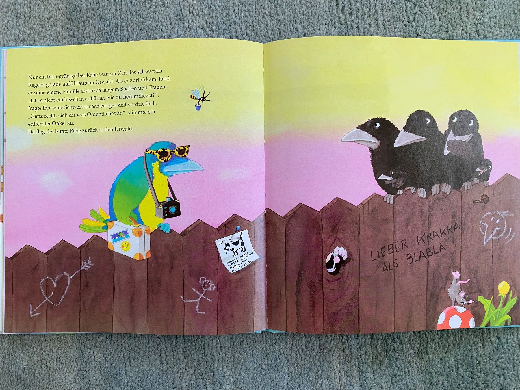 Libri: Kinderbuch "Als die Raben noch bunt waren" – Nuovo (secondo la descrizione) da Russikon venduto da mofu961 3
