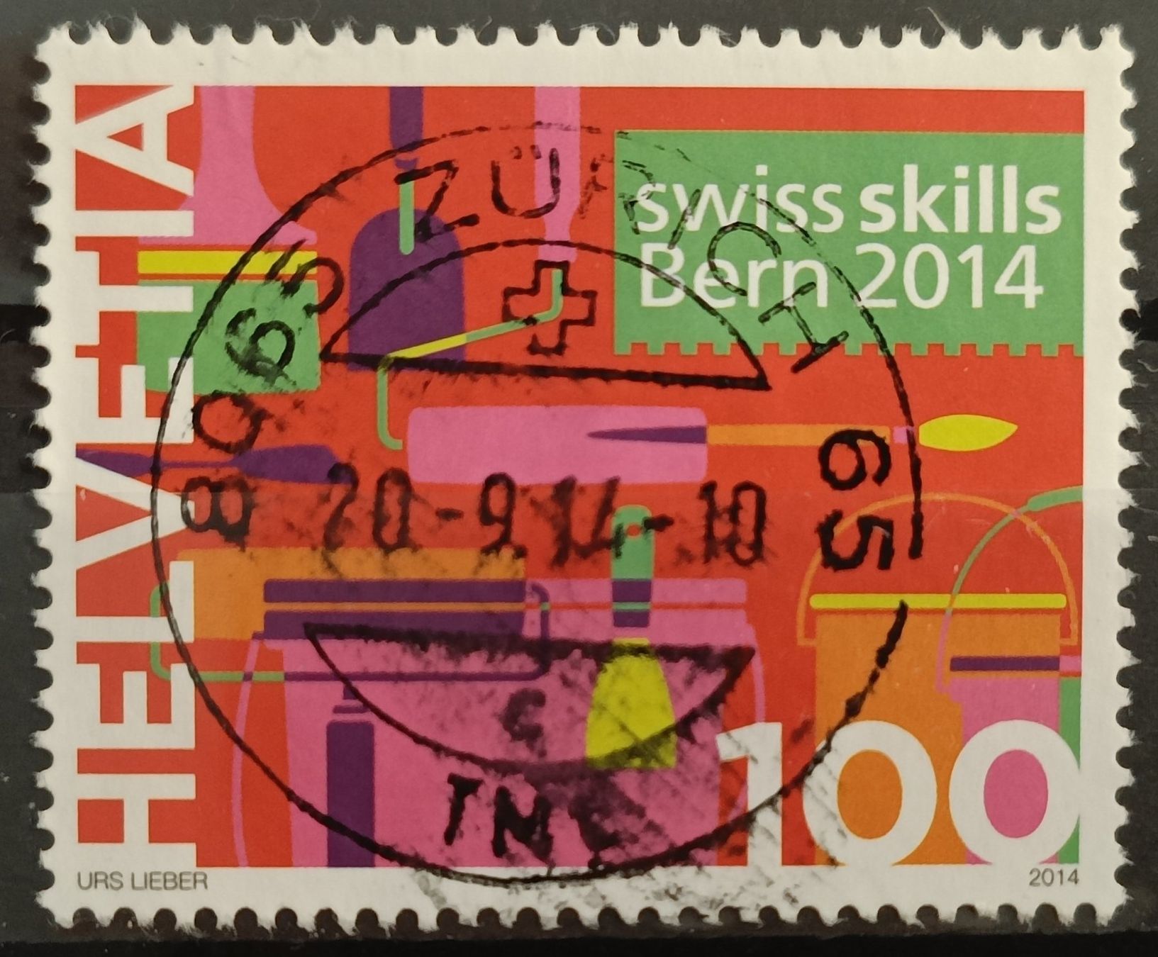 Tutti i francobolli: 2014 Swiss Skills Bern Top Stempel – Usato da Dübendorf venduto da goeggi79