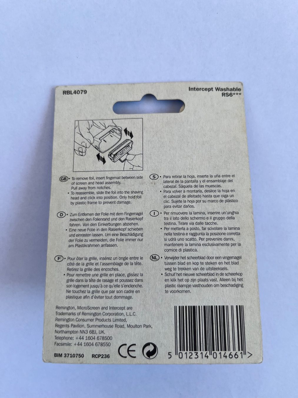 Remington Rasoi & Lamette da barba: Remington RBL4079 Foil Intercept Washable – Nuovo e nell'imballaggio originale da Bäch SZ venduto da CaptainVerbier 1
