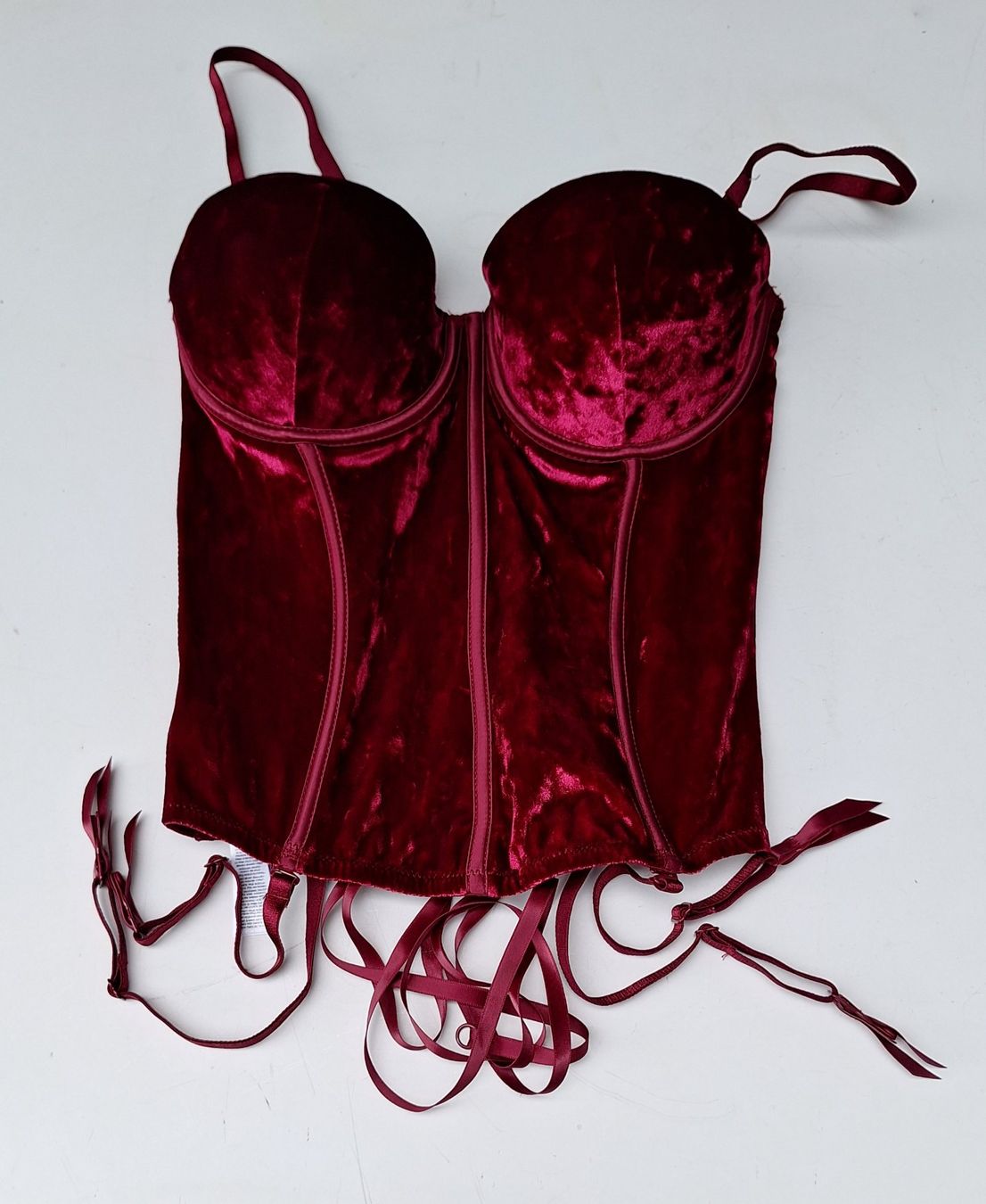 Altra biancheria intima: Samt Korsage, Bordeaux Rot, Neuwertig – Usato da Weinfelden venduto da JoeBaer