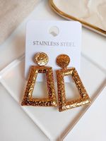 Boucles d'Oreilles Pendantes en Acier Inoxydable
