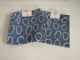 🤩2 IKEA KISSEN HÜLLEN GROSS, 72CM X 72CM, BLAU & WEISS, NEU