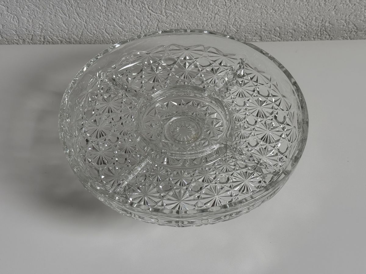 Servierplatten: Glas-Schale auf Fuss, vintage – Neu (gemäss Beschreibung) aus Veltheim AG von EVENT-LLS
