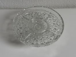 Glas-Schale auf Fuss, vintage