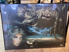Ravensburger Puzzle Wand Bild Leopard Frau Girl Panter