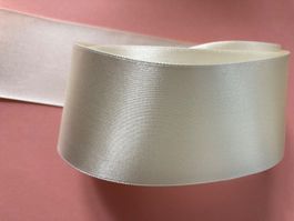SATINBAND DEKO SCHLEIFENBAND 50 mm CREME 5 m