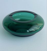Cendrier en verre ou cristal vert vintage.