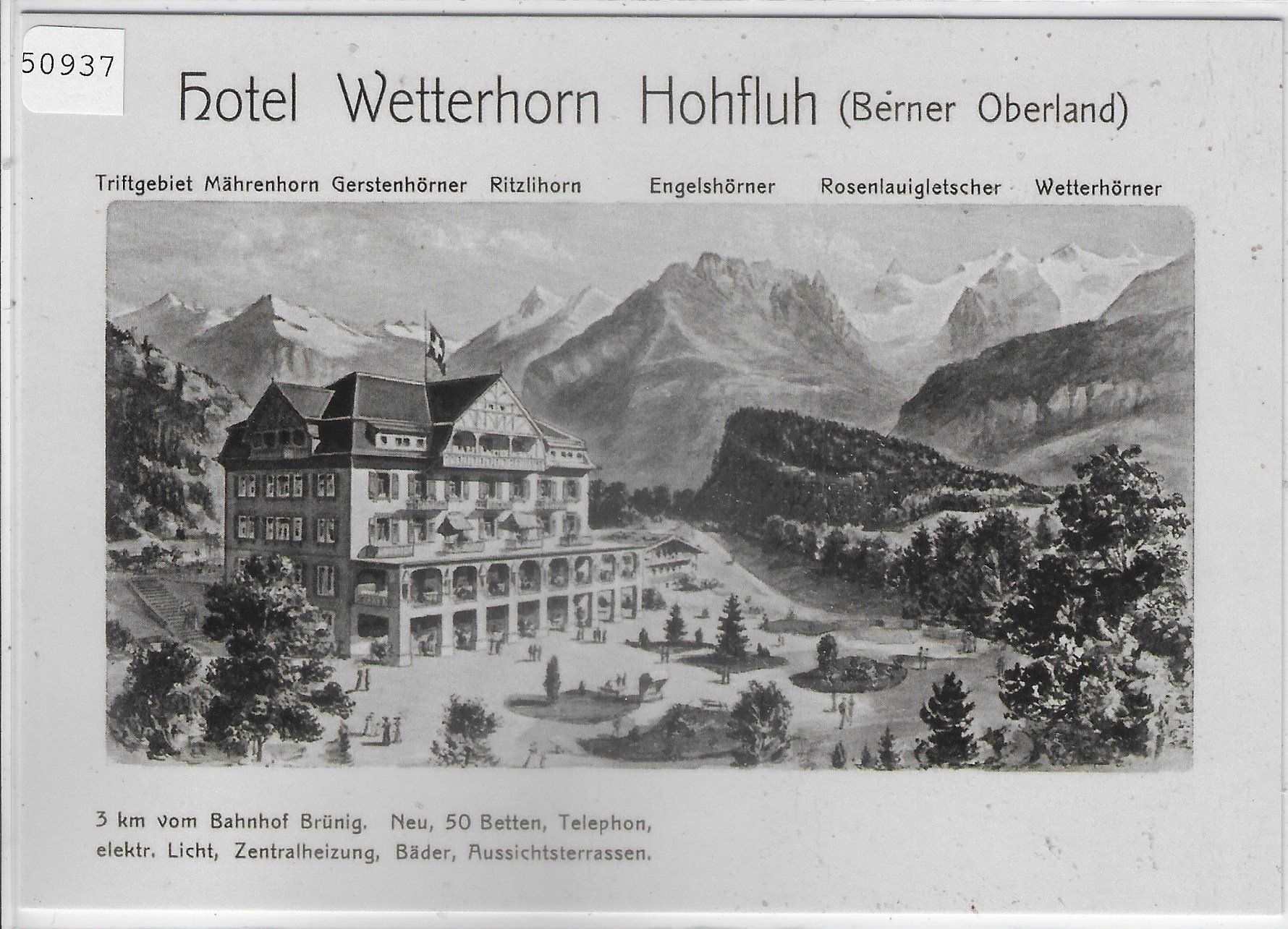 Ansichtskarten: Hotel Wetterhorn Hohfluh – Gebraucht aus Ettingen von Kartenplanet
