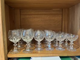 Kristall Glas-Set Set 24tlg geschliffen, neuwertiger Zustand