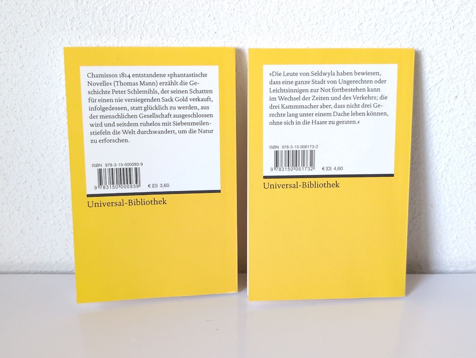 Libri: Zwei Klassiker von Reclam: Chamisso & Keller – Nuovo (secondo la descrizione) da Ernetschwil venduto da iri_m8y8 1