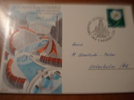 Karte Tag der Briefmarke 1963, gelaufen