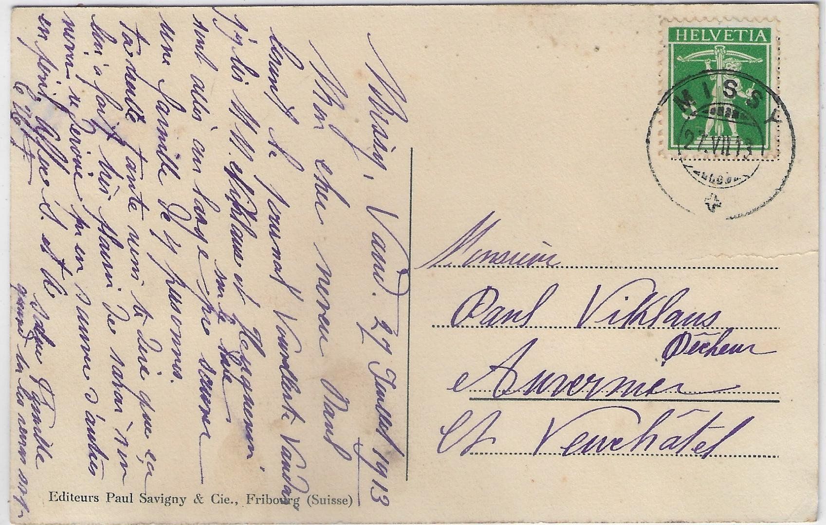 Cartoline postali: Missy - Chapelle et Presbytere – Usato da Ettingen venduto da Kartenplanet 1