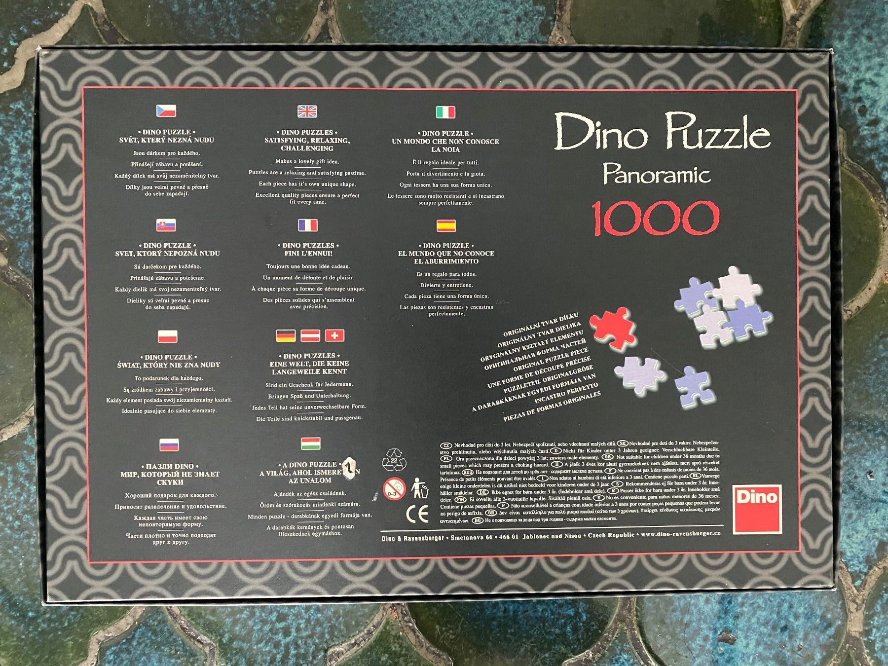 Puzzles: Dino Puzzle Panoramic 1000 / mit Elefantenmotiv – Neu und originalverpackt aus Emmen von Carbru 2