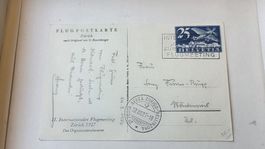 1927 Flugpostkarte Zürich Ganzsache