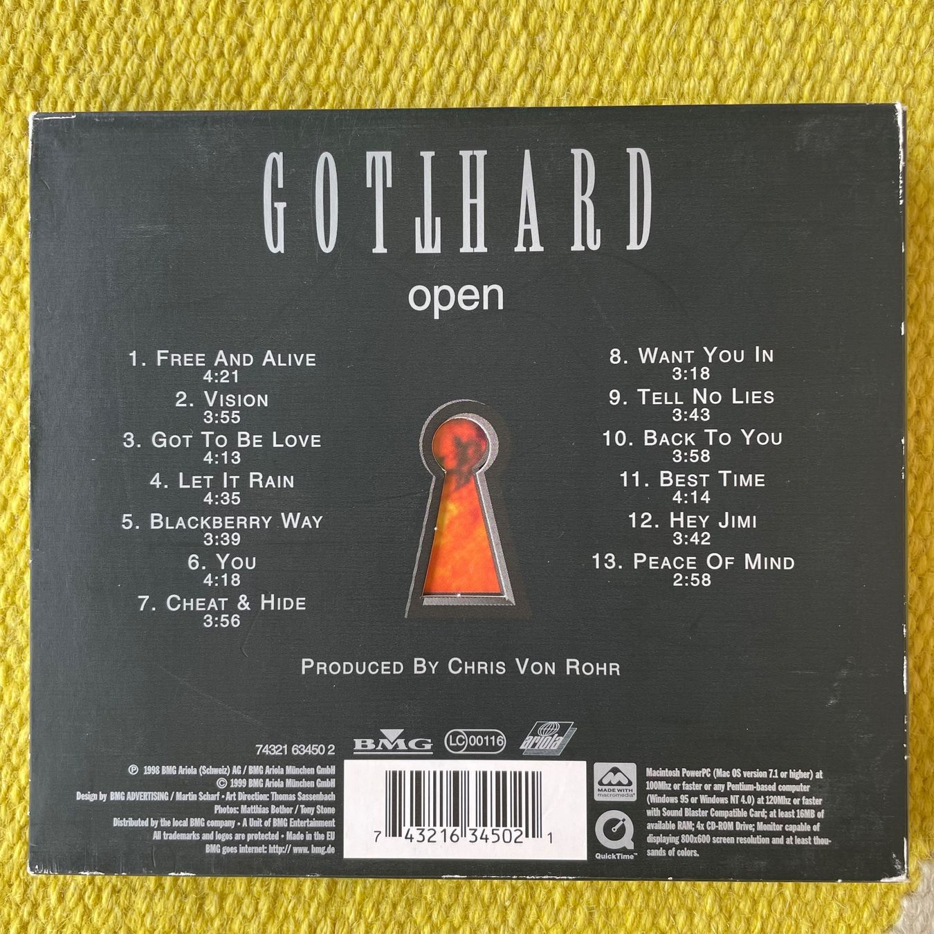 CD: GOTTHARD-OPEN – Usato da Rorschacherberg venduto da CD-Roli 1