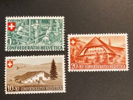 Pro Patria 1945 - unkomplette Serie ** (ZNr 26, 27, 28)