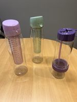 3er Set Trinkflasche mit Fruchteinsatz,
