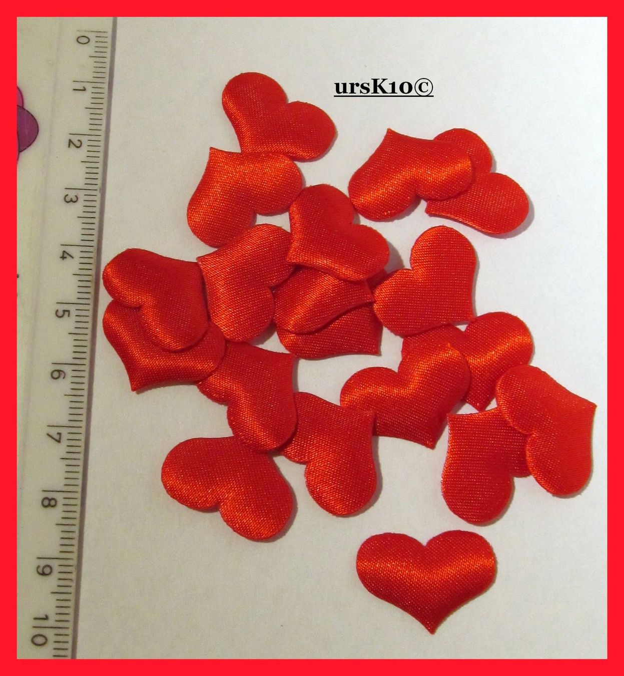 Tutte le decorazioni: 60 Stück Satin Herzen Rot – Usato da St. Margarethen TG venduto da ursk10 3