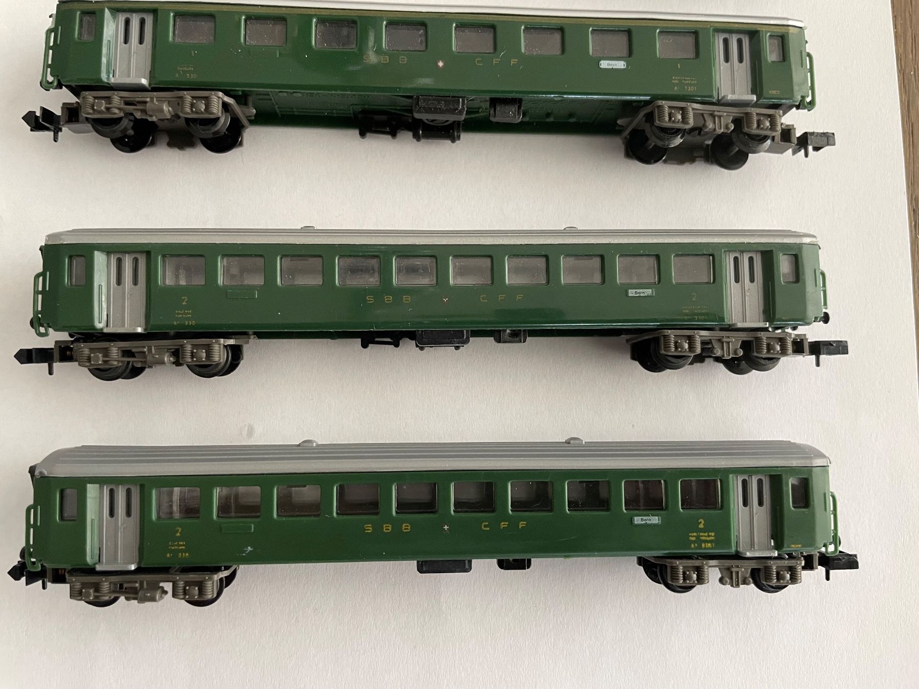 Arnold Modellini di ferrovie: Arnold Spur N SBB Schnellzug 4-teilig – Usato da Rorschach venduto da Karotten 2