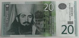 Serbien 20 Dinara 2011 Neuwertig