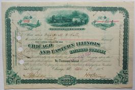 Aktie USA: CHICAGO & EASTERN ILLINOIS RAILROAD COMPANY, 1886