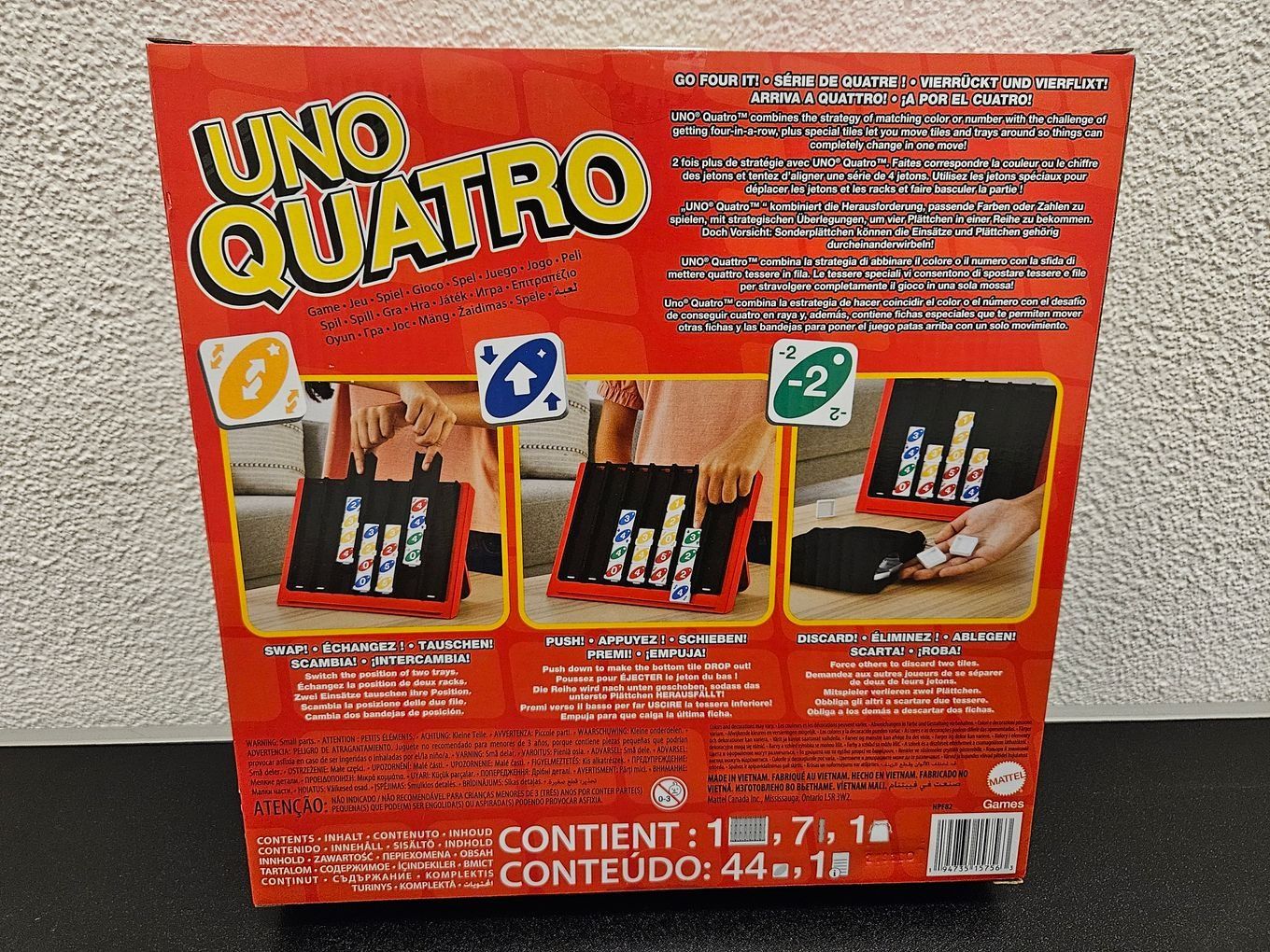 Mattel Spiele: Neu - Mattel - UNO Quatro – Neu und originalverpackt aus Dagmersellen von Jarsetz_Restposten 1