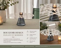 Bougeoir Design "Flocon"