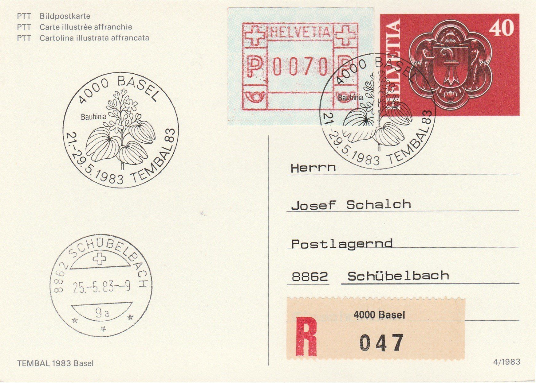 Tous les timbres: Automatenmarke – D'occasion à Oberglatt ZH par Wiedmi6