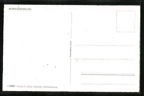 Cartoline postali: AK Schwarzenburg, Teilansicht – Usato da Berlin venduto da bartko-reher 1