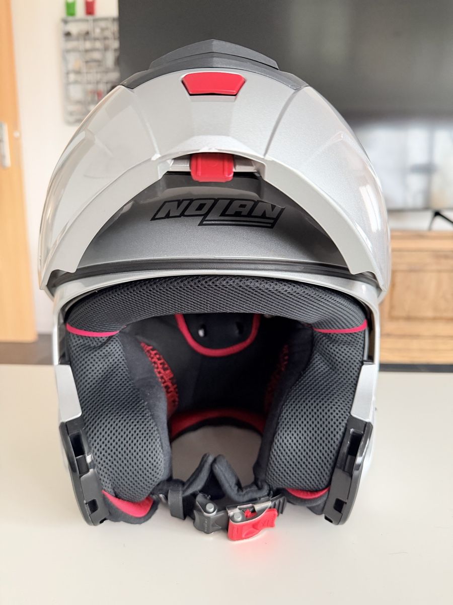 Caschi & visiere: Nolan N90-2 Klapphelm silber Gr. S Motorradhelm – Usato da Fraubrunnen venduto da 5baechers 4
