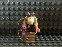 Lego Star Wars Gungan Figur mit Schild gebraucht