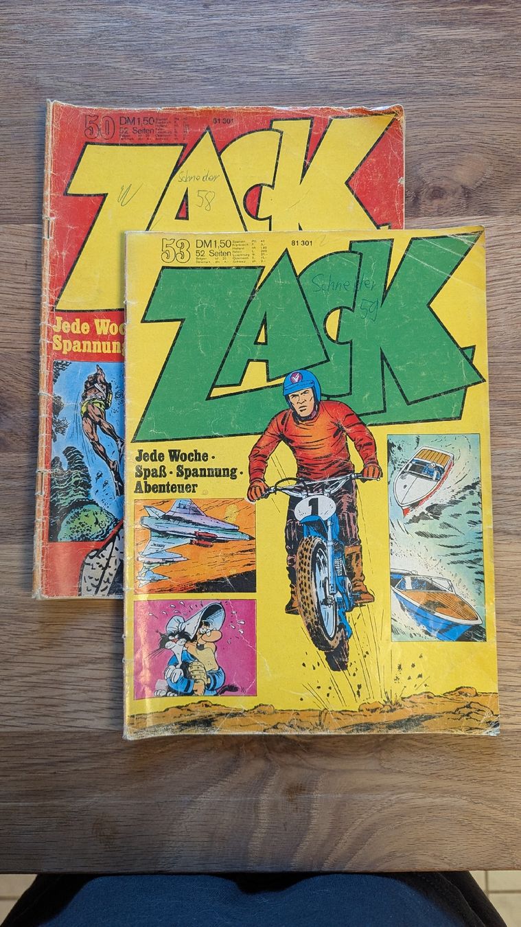 Comics: Zack Comic Hefte Nr. 53 und 50 gebraucht – Gebraucht aus Rupperswil von Svelos