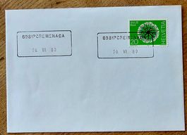 Sst Brief mit Aushilfsstempel PONTE CREMENAGA (TI) 1980