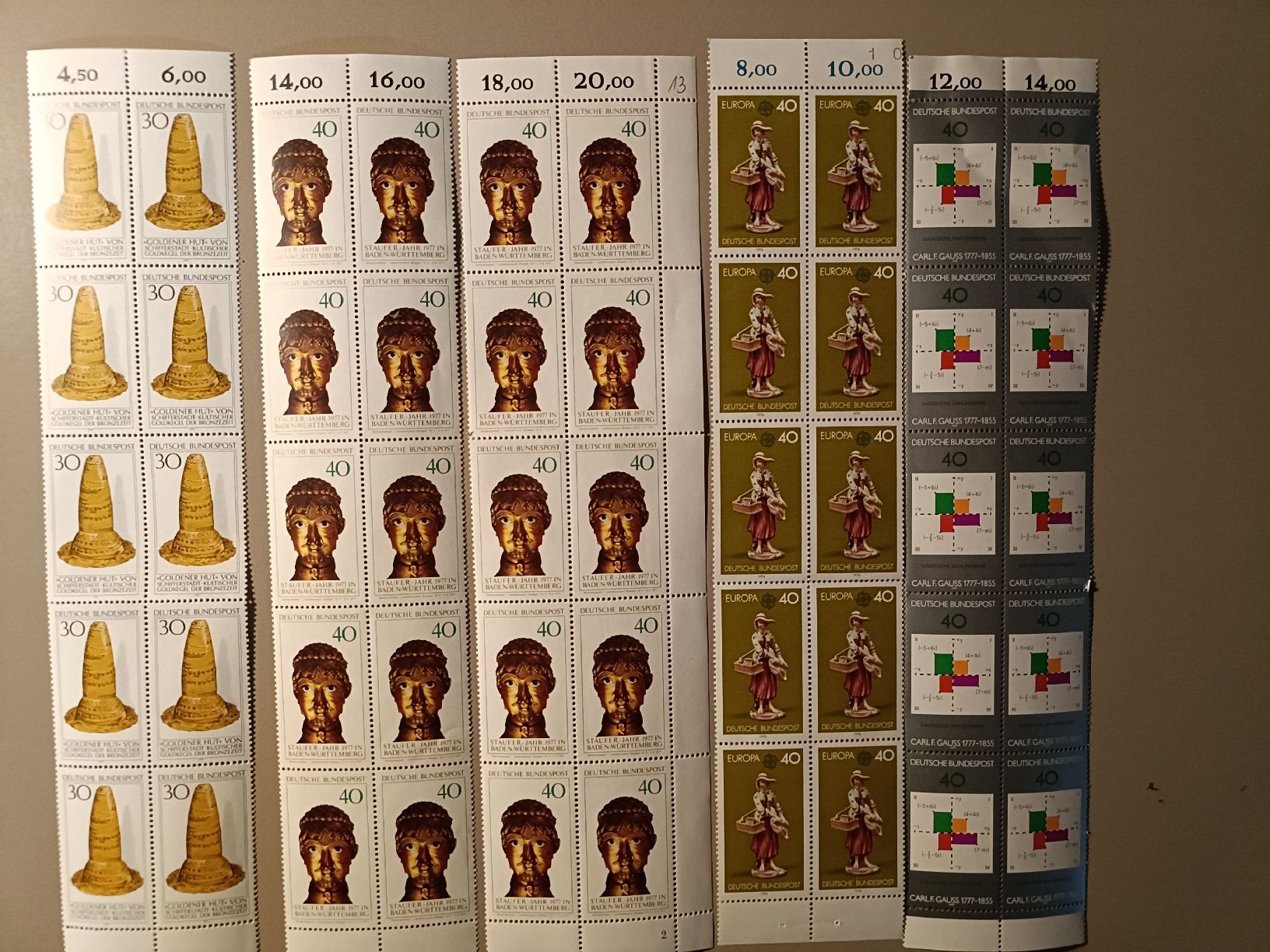 Tutti i francobolli: 5 KLEINBOGEN BRIEFMARKEN DEUTSCHLAND – Nuovo (secondo la descrizione) da Sargans venduto da Polifemo58