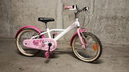 Vélo enfant Btwin rose blanc 16 pouces bon état