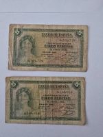 5 Peseten-Banknoten 1935 ohne Serie