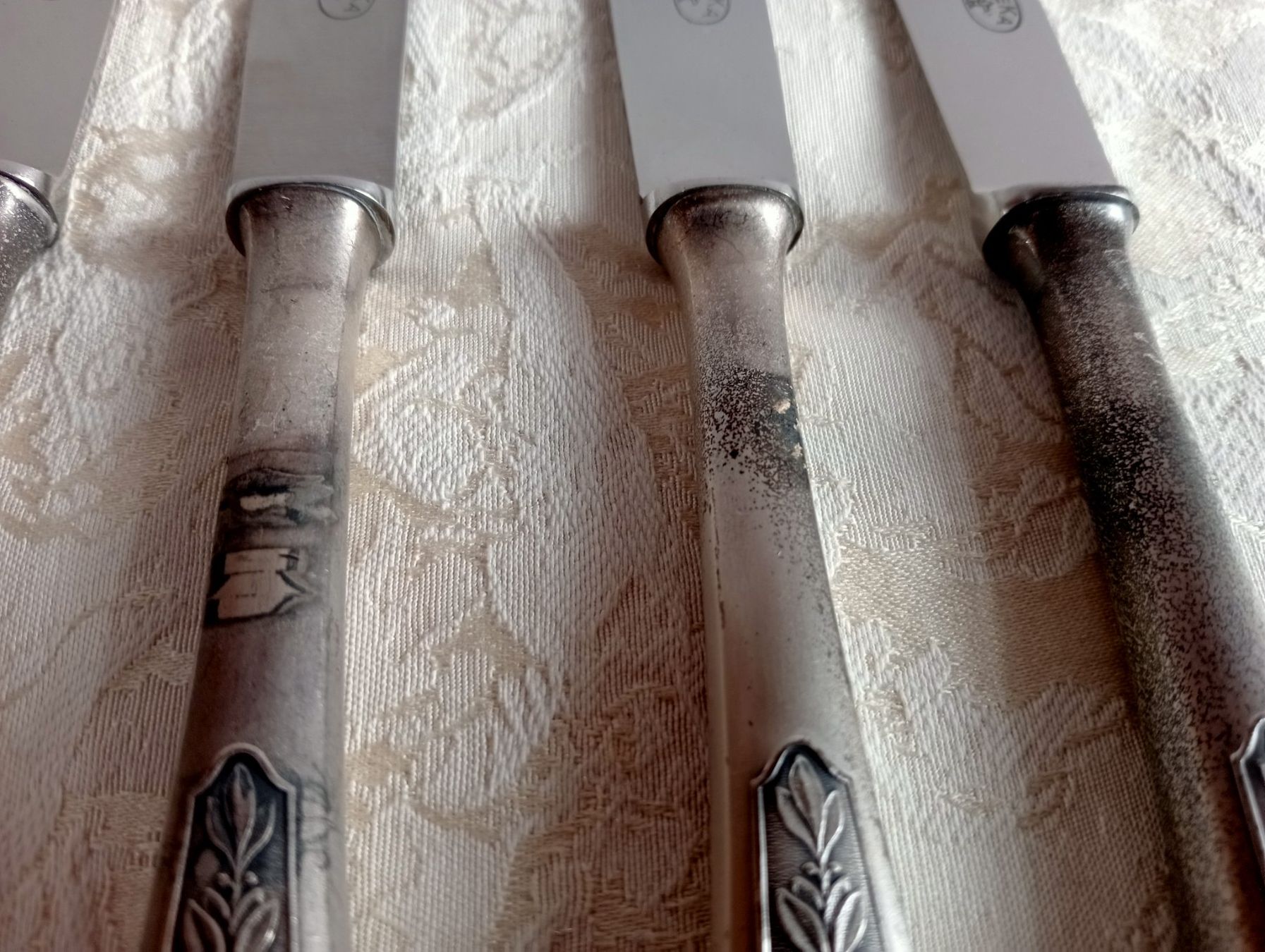 Besteck: 7 Messer 90/27 PEKA Schützengesellschaft Gewehre versilbert – Gebraucht aus Oberdorf BL von Barocki888 7