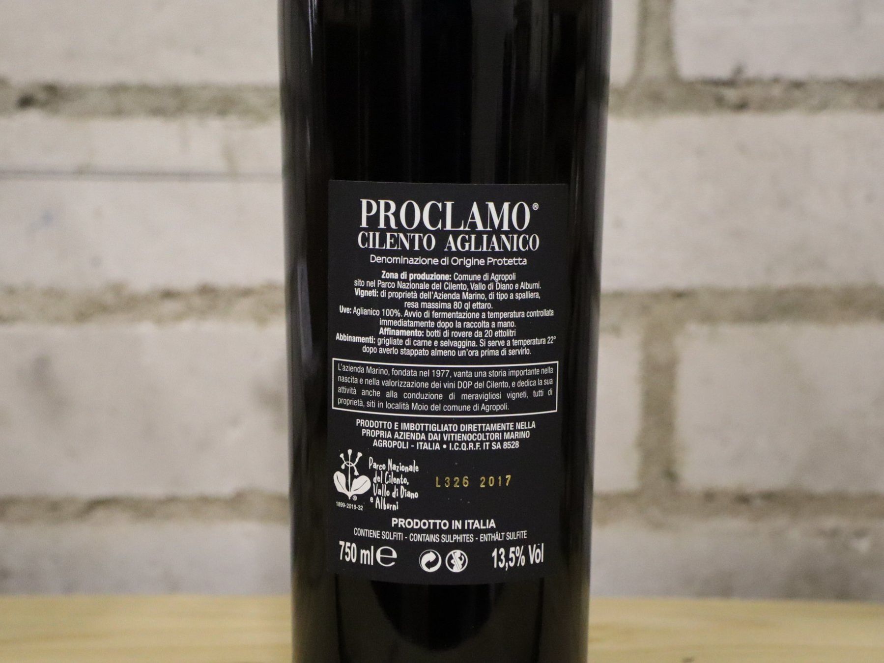 Wein: 2017 Marino Proclamo Cilento Aglianico D.O.P – Neu und originalverpackt aus Münchenstein von wusmarino 2