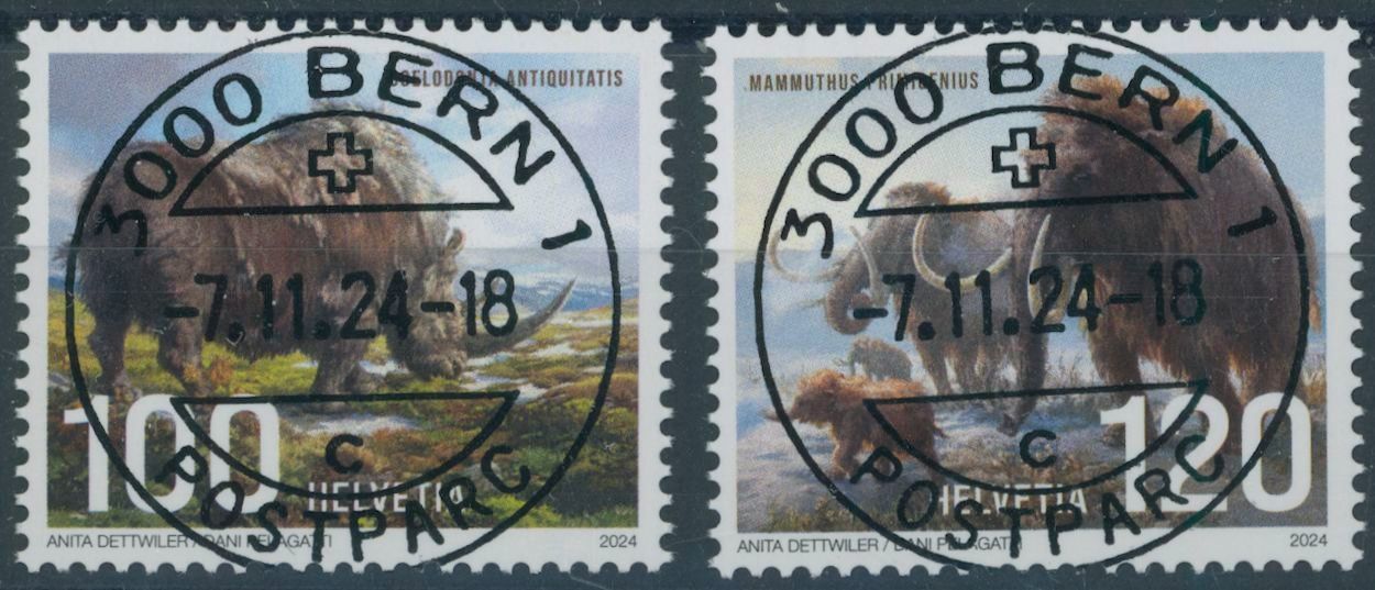 Tutti i francobolli: 2024 - Eiszeit - Ersttag Voll Stempel ET – Usato da Schindellegi venduto da stationary